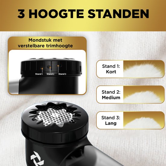 MostEssential Luxus-Fusselentferner - Fusselknipser - Entwirrer - Entwirrer - Kleiderrolle - Kleiderbürste - Fusselentferner - Inklusive 3 Ersatzklingen