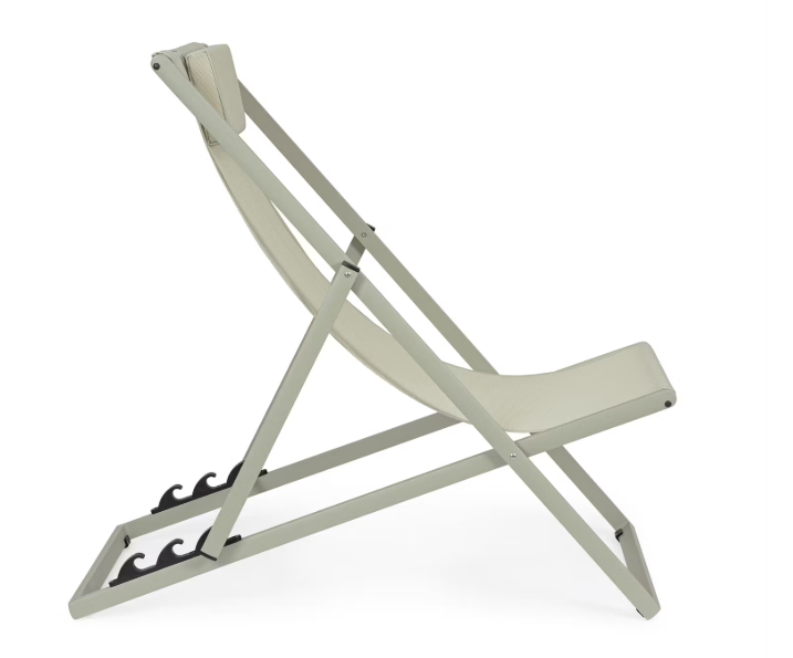 Bizzotto Liege Taylor Breeze 65 x 200 x 102 cm - Aluminium & Textil, Grau