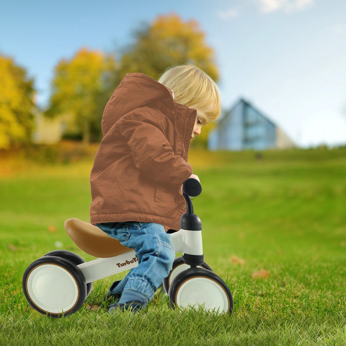 LifeGoods - TurboToddler Balance Bike - Kinder Scooter - Ab 1 Jahr - Creme