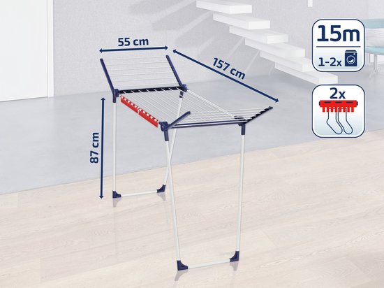 Leifheit Trockengestell Pegasus 150 solid slim - 15 m Trockenlänge