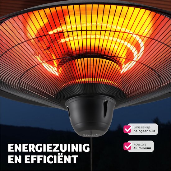 tectake - Hänge-Infrarotstrahler - Deckenstrahler - Außen- und Innen-Infrarotstrahler - Elektrostrahler - Deckenstrahler für Terrasse
