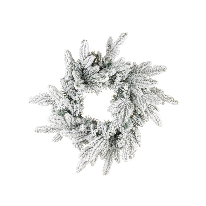 Bizzotto Harvard Boho-Schneekranz D60 cm - Naturtöne mit Schneeeffekt