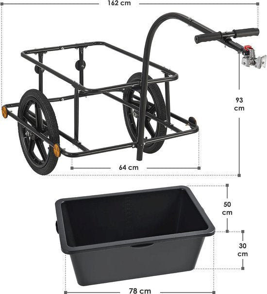Fahrradanhänger / Anhänger - 90 Liter