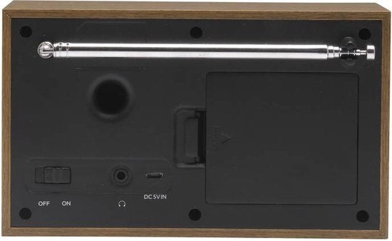 Denver DAB Radio - Retro-Radio - Küchenradio - Tragbares Radio - Batterien & Netz - DAB46 - Darkgrey