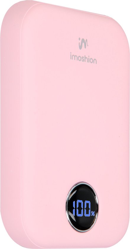 imoshion Powerbank 10000 mAh - Geeignet für MagSafe - Schnellladegerät 22,5W - LED-Anzeige - USB C & USB A - Wireless Powerbank Geeignet für iPhone 12/13/14/15/16 - Pink