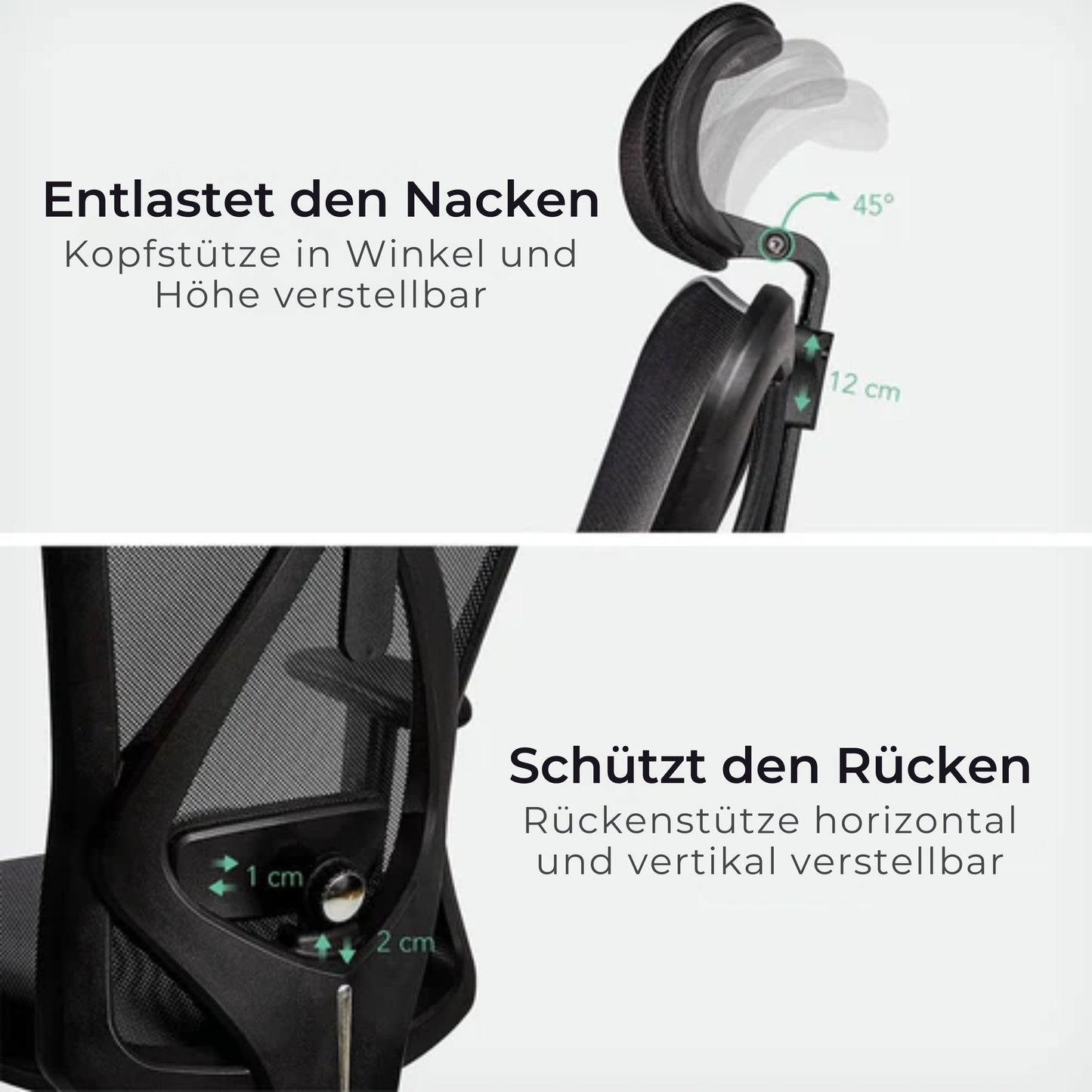 LifeGoods Bürostuhl - Ergonomisch - Bis 136 kg - 120° Kippmechanismus - Schwarz