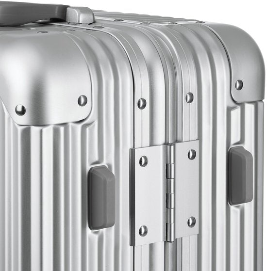 tectake® Aluminium-Handgepäckkoffer – 36 Liter – Doppeltes 3-stelliges TSA-Zahlenschloss – 53 cm – Handgepäck-Trolley – Reisekoffer mit Rollen