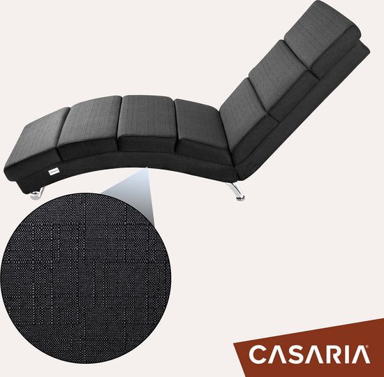 Casaria Recliner London - Loungesessel Verchromt - Anthrazit