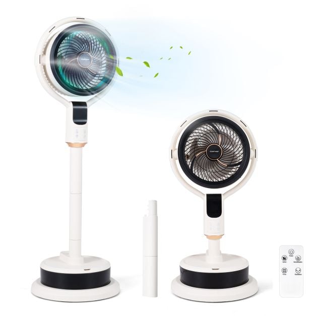Coast Vernebelungsventilator mit Fernbedienung – 65–98 cm – 1,7 l – Weiß