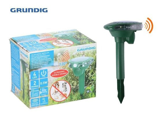 Grundig Solar-Ultraschall-Schädlingsvernichter - mit Bewegungssensor - inkl. 4 x AA