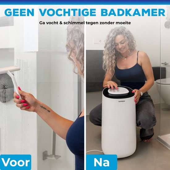 Sofresh Virgo 2-in-1 Luftentfeuchter und Luftreiniger – Kapazität 16 l – Weiß