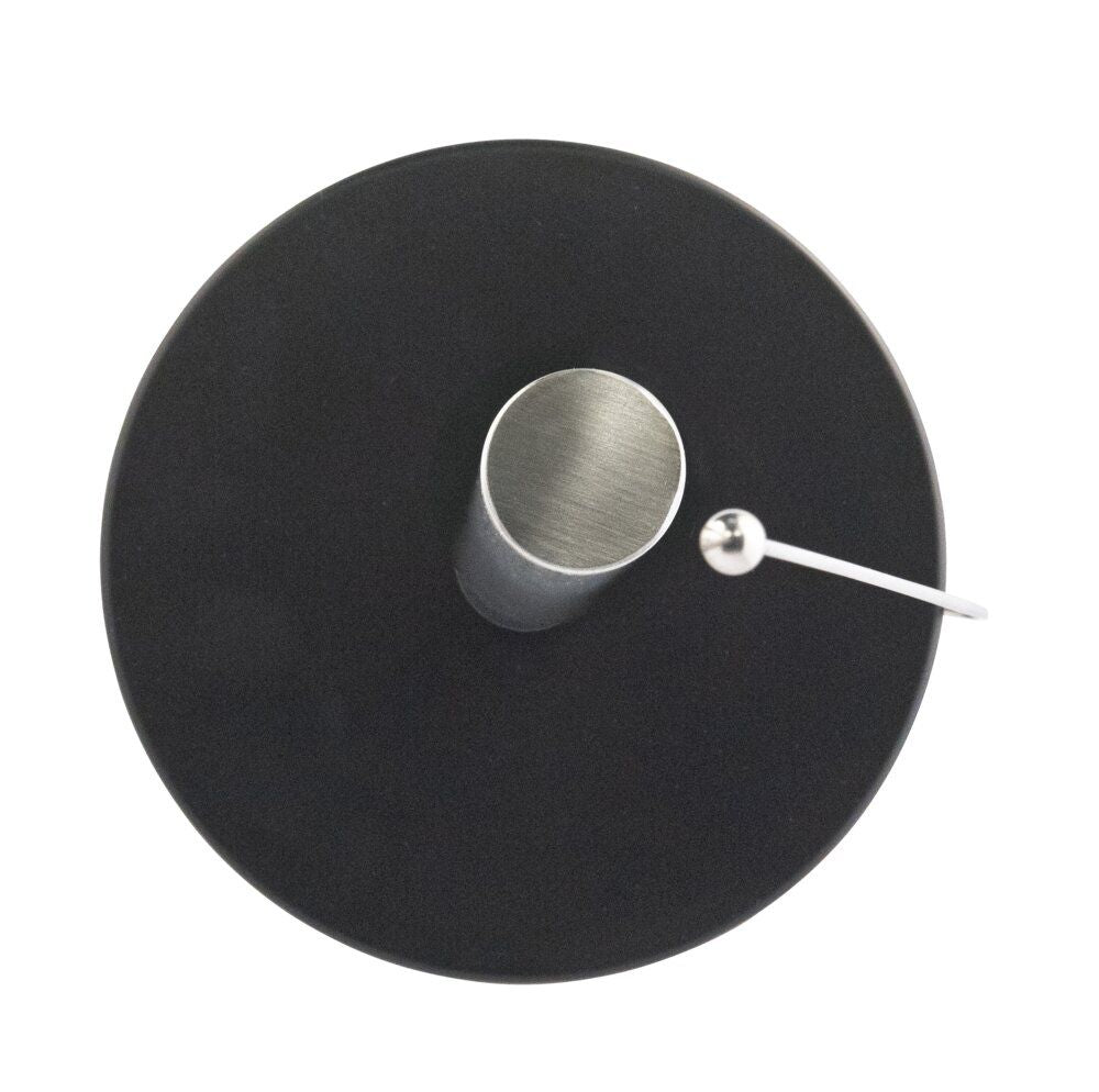 SCHÖNER WOHNEN Caitlyn Küchenrollenhalter Schwarz/Silber – Zylinder-Design – Metall