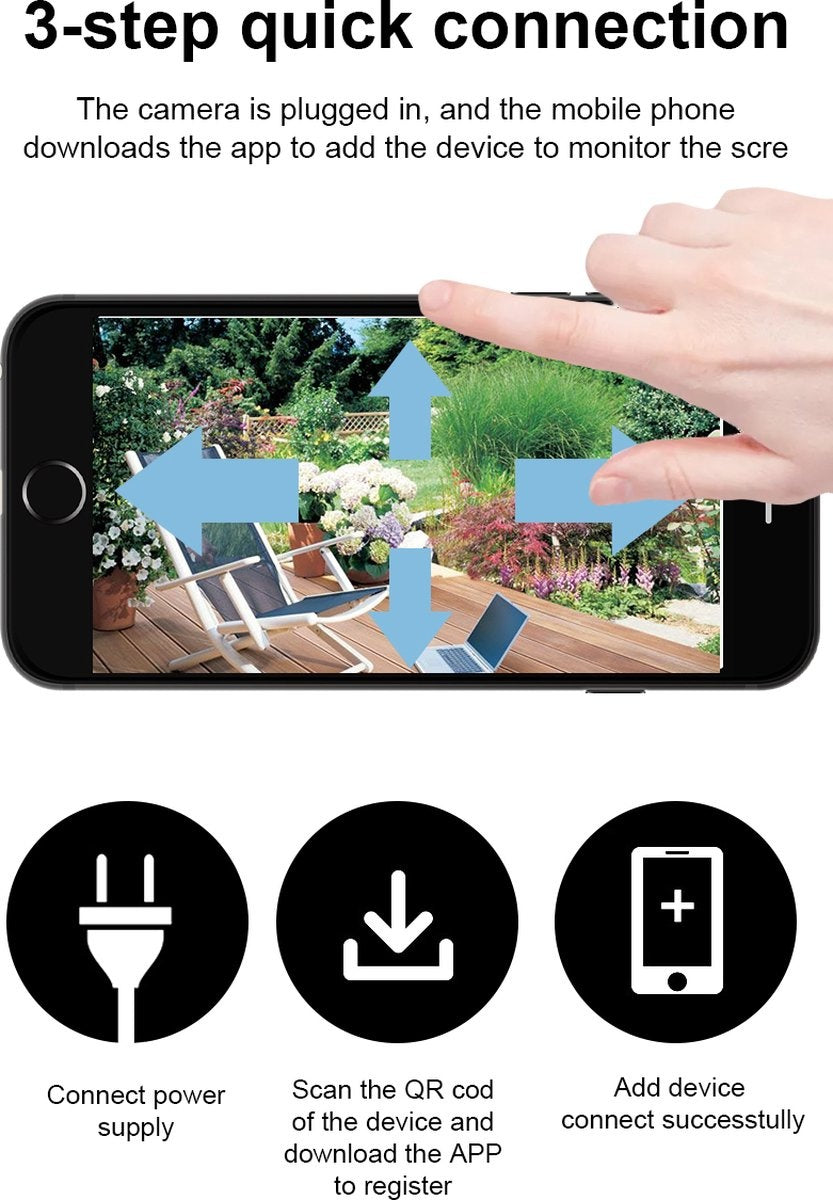 Fuegobird Y17 Smart Waterproof IP66 IP Kamera - Outdoor - dreh- und schwenkbar - unterstützt 2.4G/5G WIFI - 3MP - PTZ IP Kamera