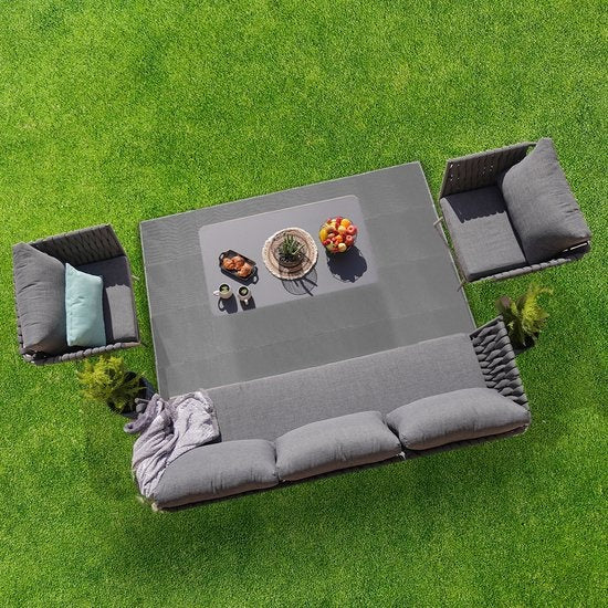 LifeGoods Outdoor-Teppich - 120x180CM - Gartenteppich - Inkl. Tragetasche - Grau