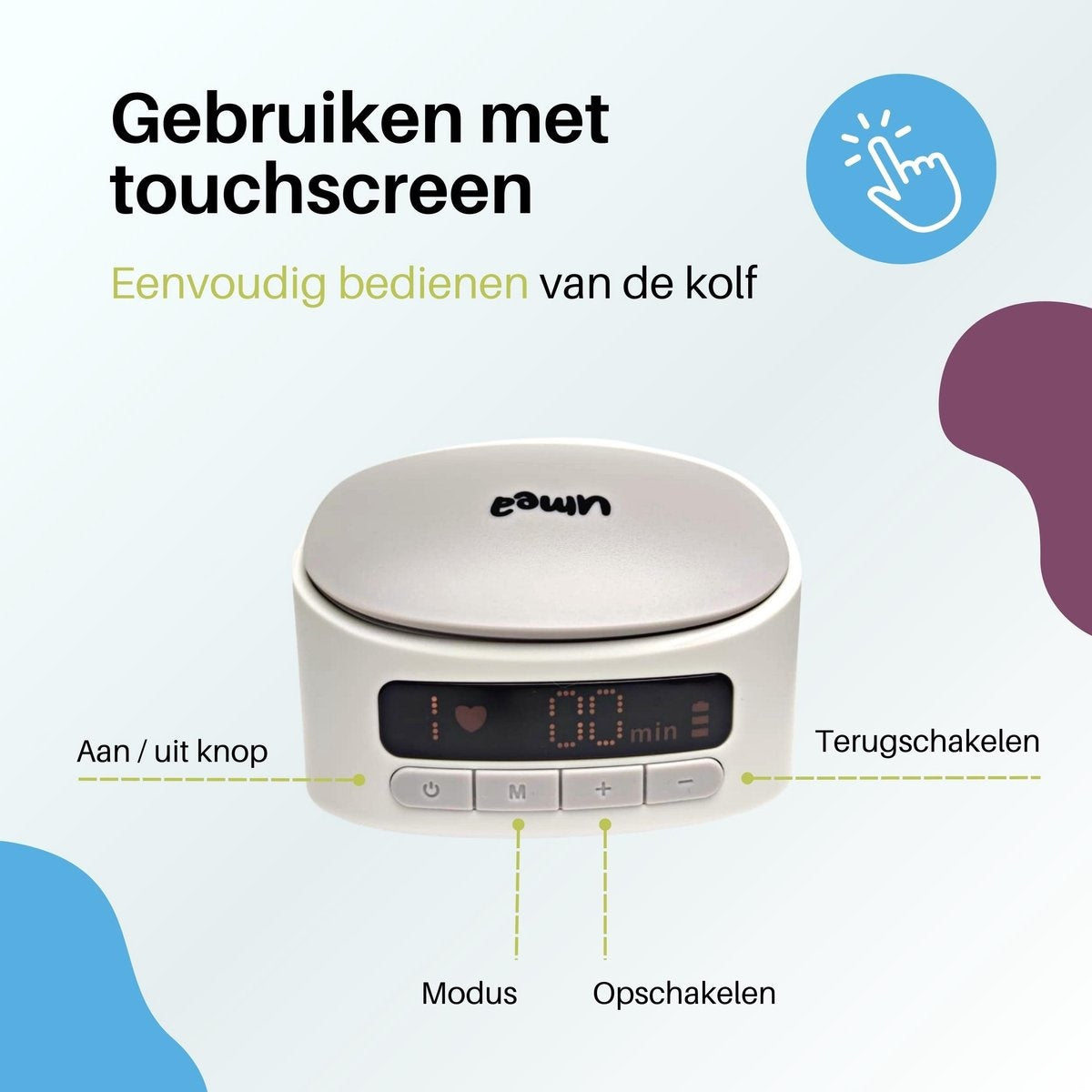 Umea Doppel-Milchpumpe - 9 verschiedene Modi - Weiß