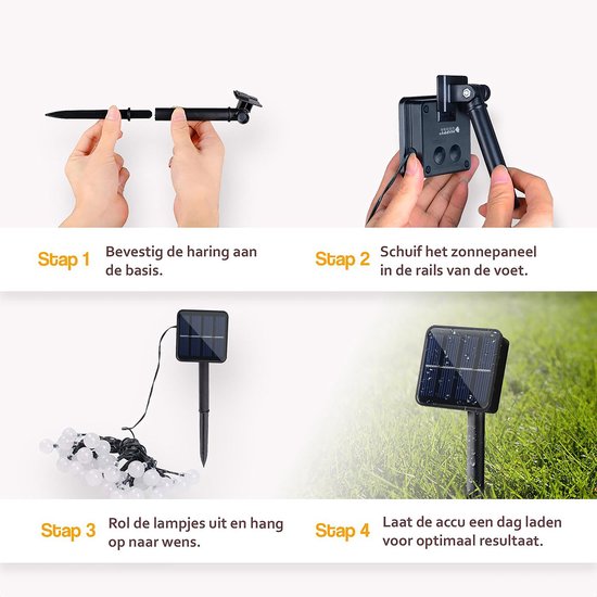 Happy Goods Solar-Gartenleuchten - 100 LED (2x50)