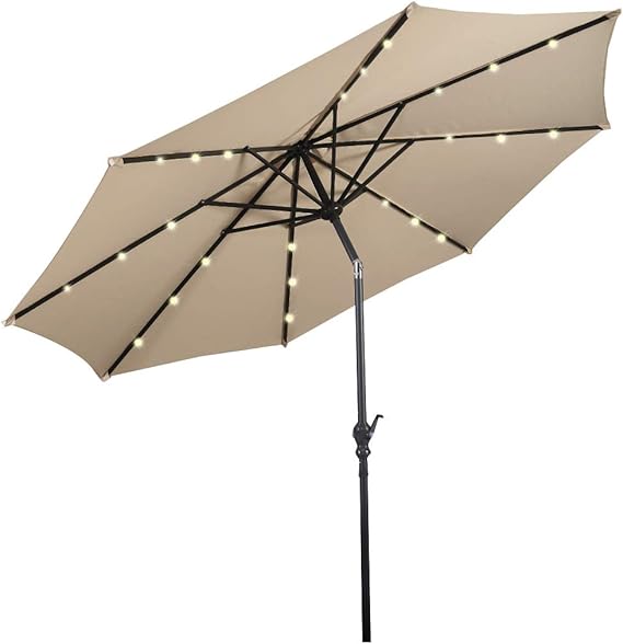 Coast Sonnenschirm mit LED-Beleuchtung - Ã˜270 cm - Beige