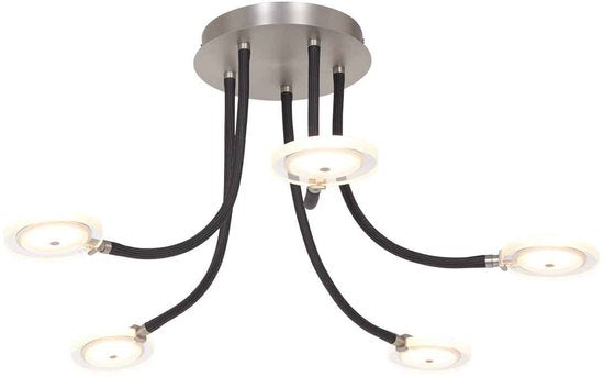 Deckenleuchte Turound 3375ST – Designleuchte aus Stahl mit Glas, LED, dimmbar, 91,5 cm, Steinhauer