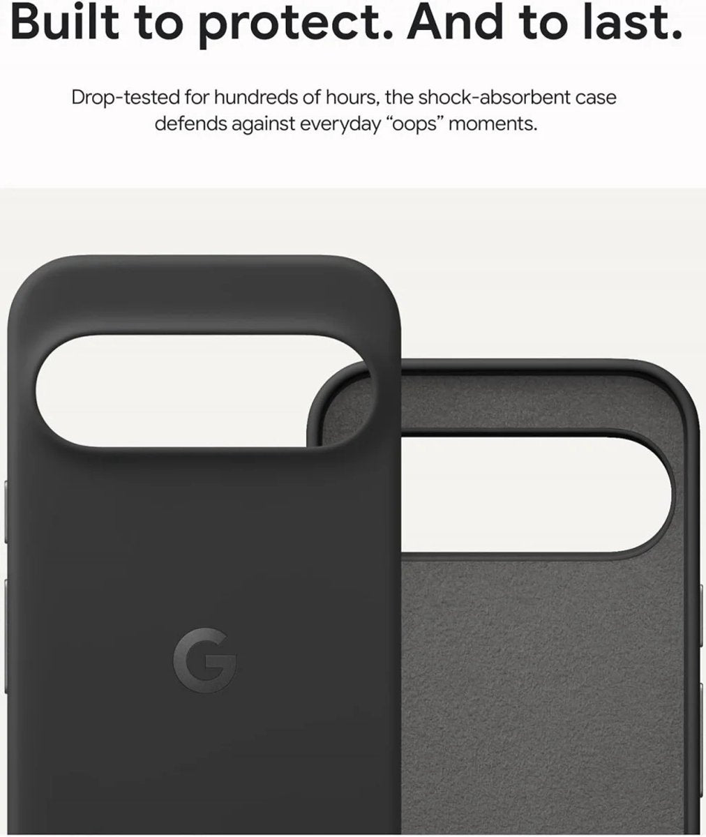 Google Pixel 9 Pro XL Rückseite Abdeckung Fall - Durable Silikon - stoßfest - schwarz