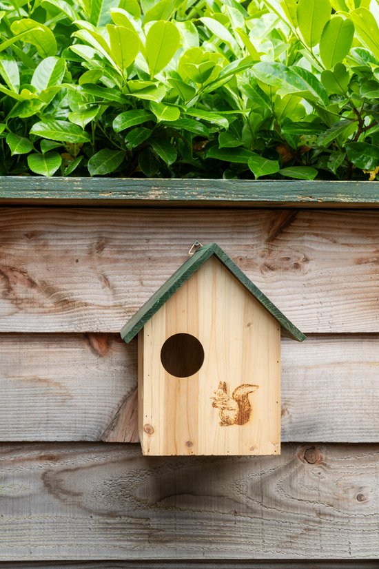 Lifetime Garden Squirrel Feeder - Gartenzubehör - Nistkasten mit 3 Öffnungen - Inkl. Aufhängehaken - 25x26x28 cm