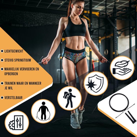 FitBoostR Verstellbares Springseil für Erwachsene – Professionelles Speedrope für Fitness, Boxen und Crossfit – 3 Meter