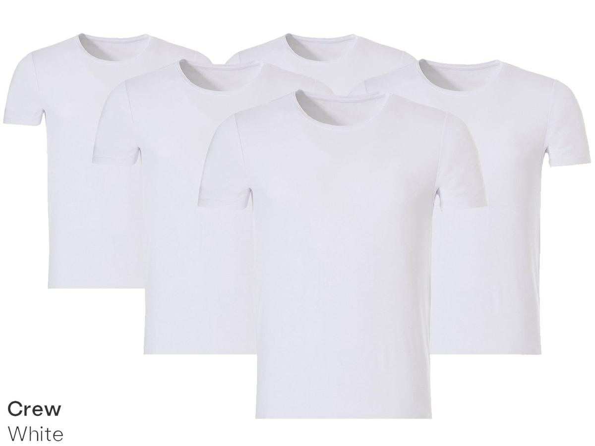 Ten Cate Basic Herren-T-Shirt – Rundhalsausschnitt oder V-Ausschnitt – Größe 2XL – Weiß