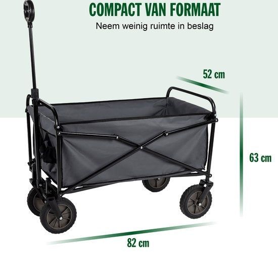 Camp Active - Wagon faltbar - leicht faltbar - kompakte Lagerung - Schwarz