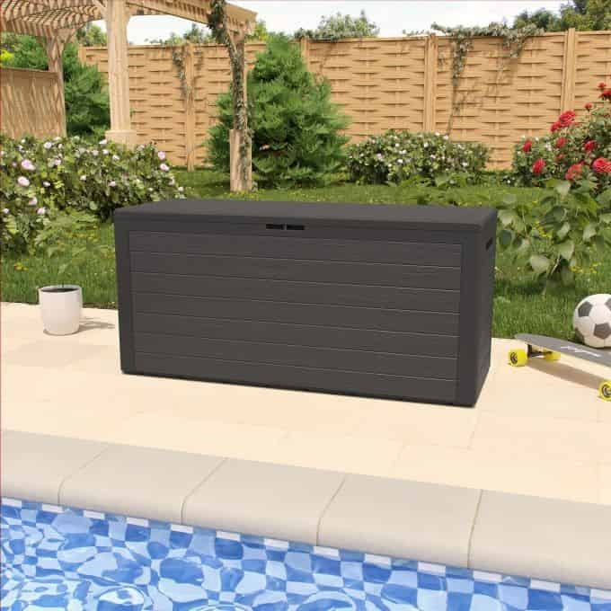 Deuba Aufbewahrungsbox - 120 x 46 x 57cm - Outdoor - Anthrazit