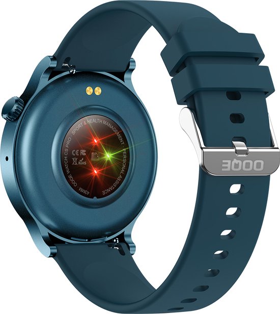 OOQE WATCH CS PRO - Smartwatch für Damen und Herren | Geeignet für iOS und Android | 10 Farben | HD | Benachrichtigungen | Gesundheitsanalyse | Sportanalyse | GPS-Verbindung | Anrufe | Musik/Audiohören | Spiele | Ergonomisch | Niederländische Sprache | Bl