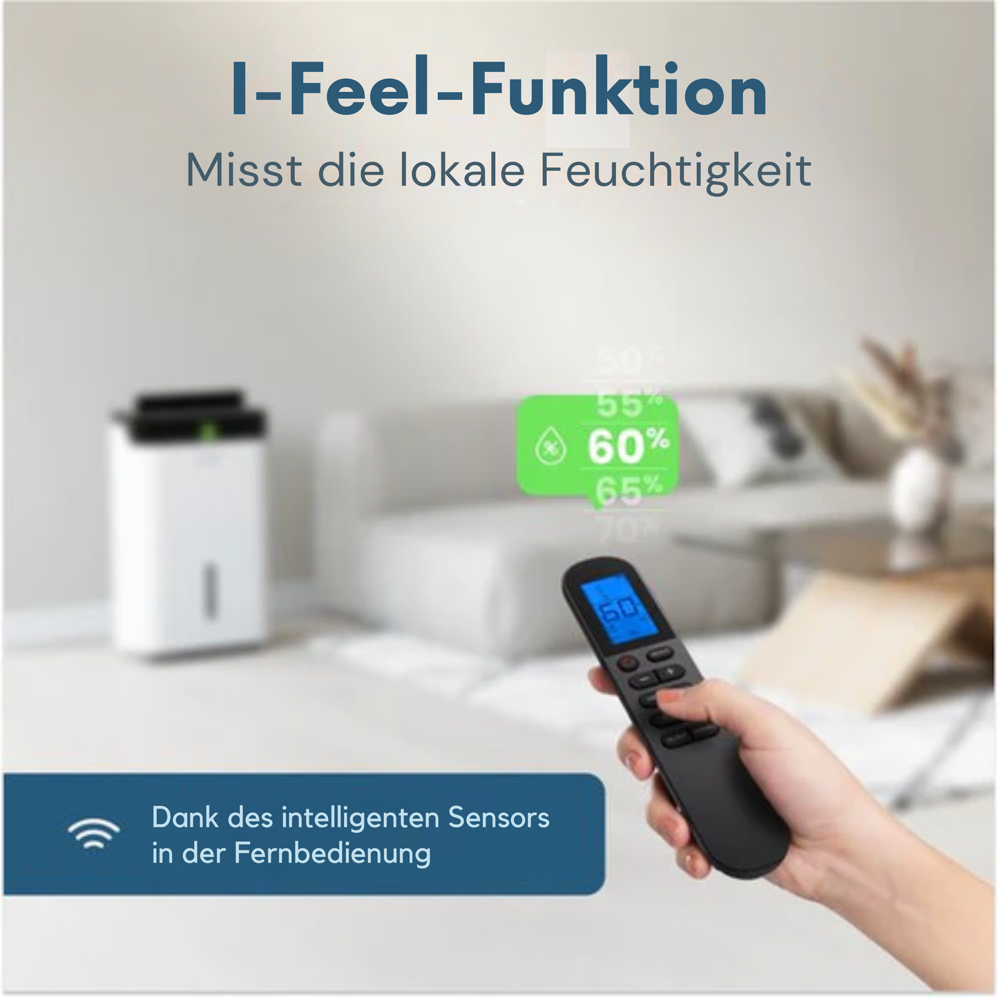 Auronic Luftentfeuchter und Luftreiniger - Better Plus Serie - Entfeuchtet 12L pro Tag - 5L Wassertank - Schlafzimmer, Badezimmer, Wohnzimmer und Büro - Weiß