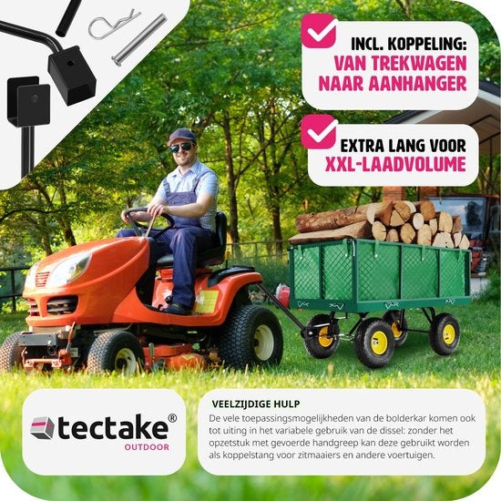 tectake - XXL Shedding-Wagen Gartenwagen Transportwagen - 401418