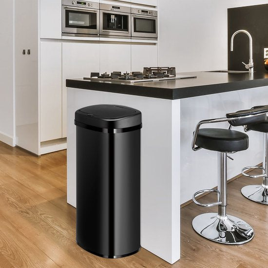 Automatischer Abfallsammler / Abfallsammler / Sensorabfallsammler - 70 Liter - Schwarz - Rechteckig