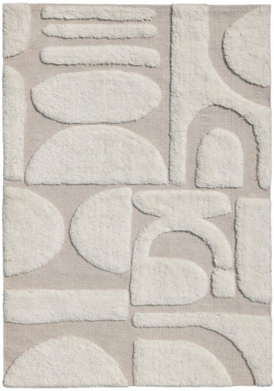 von fonQ Glyph Teppich – Naturfarben – rechteckig – 160 x 230 cm