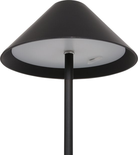 Steinhauer Tischleuchte Ancilla - schwarz - Metall - 15 cm - eingebautes LED-Modul - 3353ZW