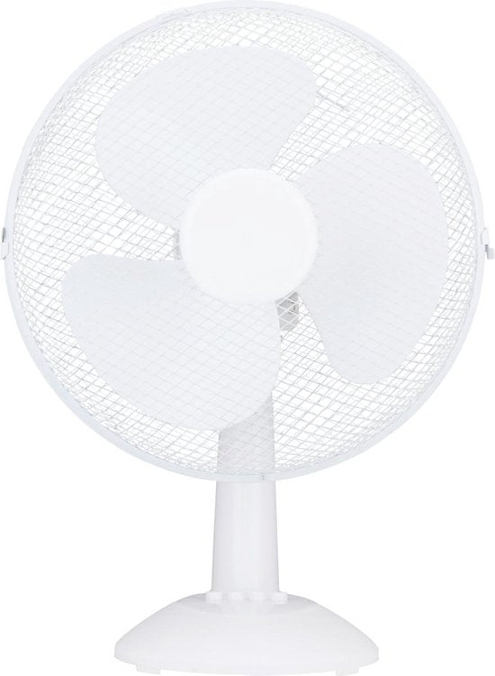 Lifetime Air Tischventilator 35W - Ventilator für Tisch und Schreibtisch - mit Griff, 3 Geschwindigkeiten und Kippfunktion - leise 65dB - Weiß