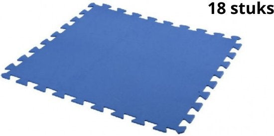 Free and Easy Schwimmbadfliesen Schaum blau 50 x 50 cm - 18 Stück - 4,5mÂ²,