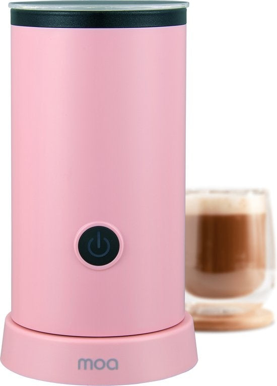 MOA Milchaufschäumer elektrisch - BPA-frei - zum Aufschäumen und Erhitzen - Pink - MF5P