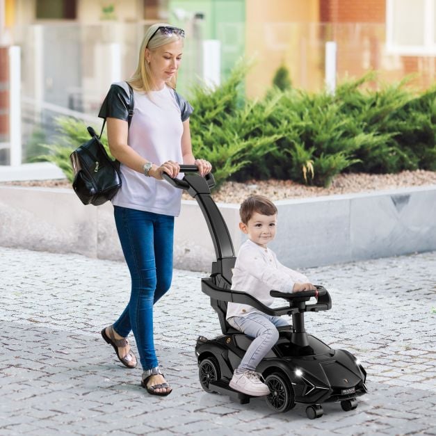 coast Lamborghini Gehwagen - 3-in-1 Funktion & Inkl. Schiebestange - max 25 kg - 95 x 44 x 85 cm - Pink