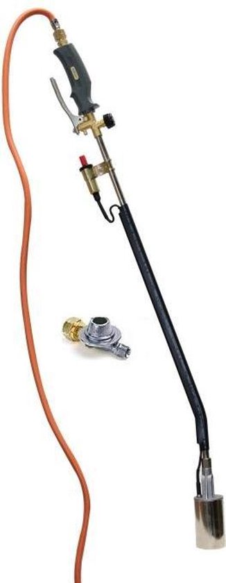 Gas-Unkrautbrenner mit Piezo, 5-Meter-Gasschlauch und Druckregler