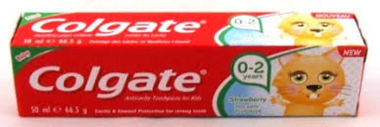 Colgate – Erdbeer-Geschmack – Kinderzahnpasta – Für Kinder von 0 bis 2 Jahren – 50 ml
