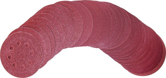 VONROC Schleifpapierset 125mm - 50 Stück - Für Exzenterschleifer - Klettbefestigung