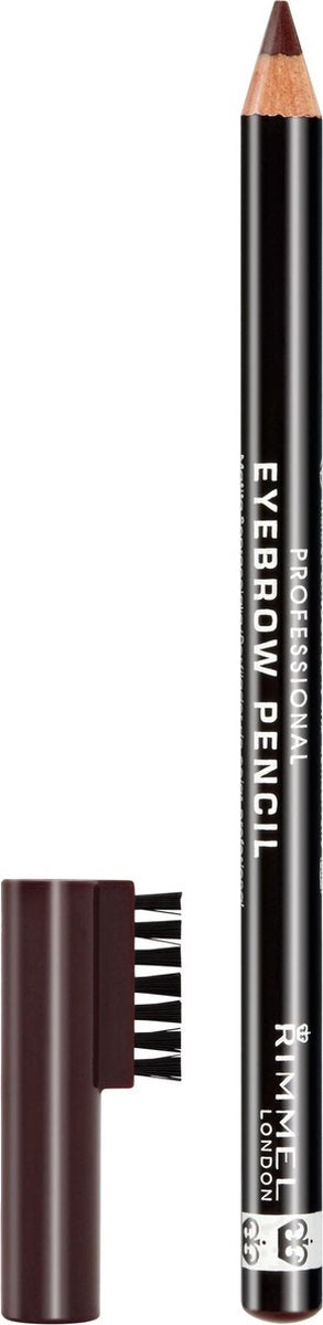 Rimmel London Professional Augenbrauenstift – 001 Dark Brown – 1 g – mit Kamm – wischfest