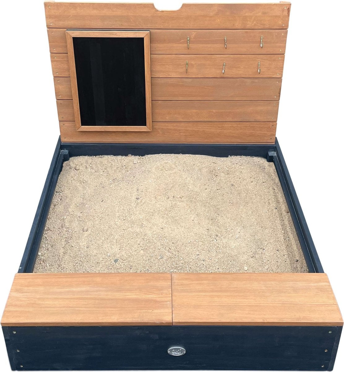 AXI Mandy Sandkasten mit Stauraum und Deckel Anthrazit/Braun