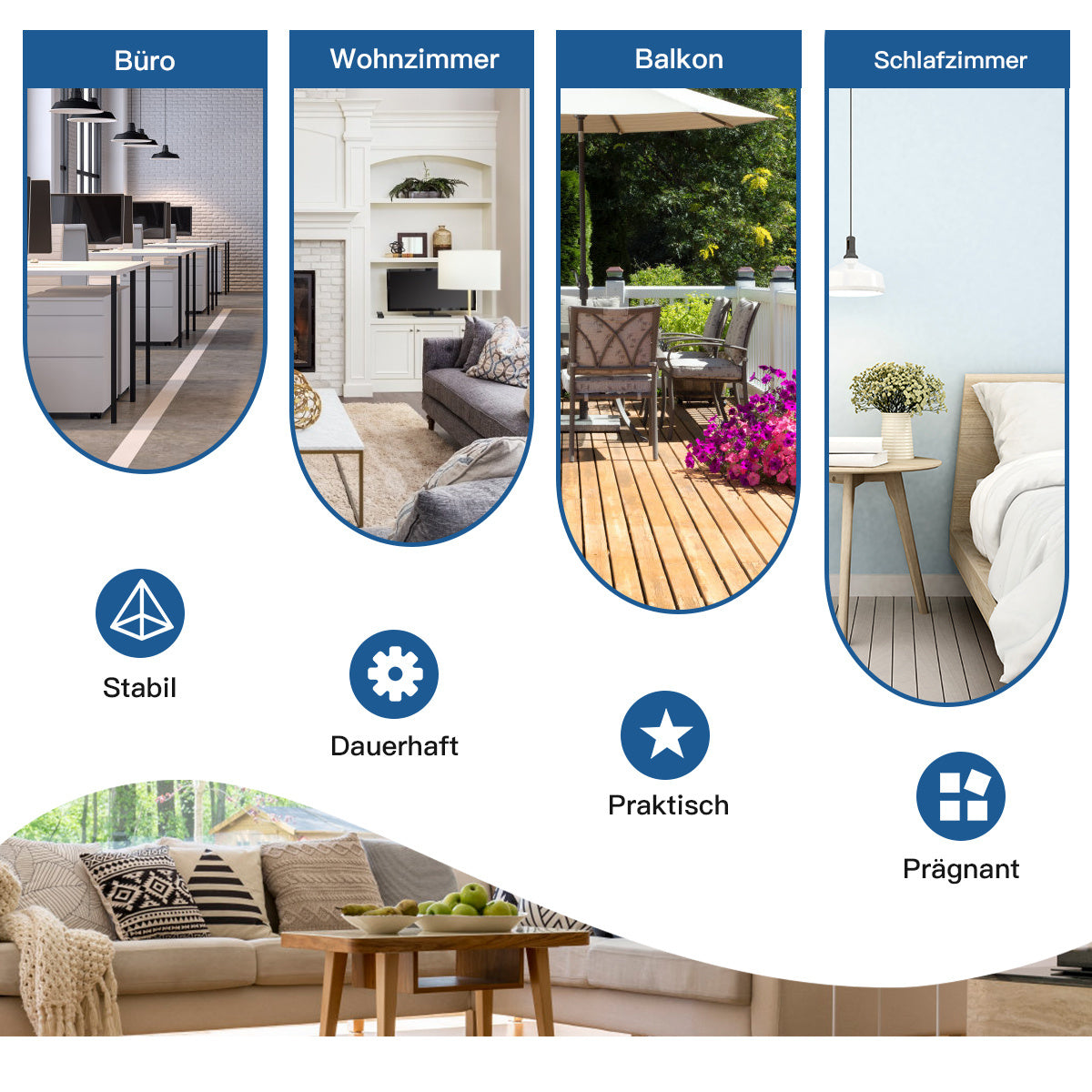 Coast 3-Paneel-Raumteiler mit verstellbaren Untersetzern und robusten Scharnieren und Stahlfuß schwarz