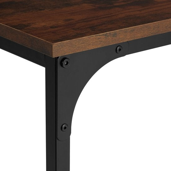 tectake - Beistelltisch Erie - industriell - dunkelbraun - 40x30x63 cm - 404455