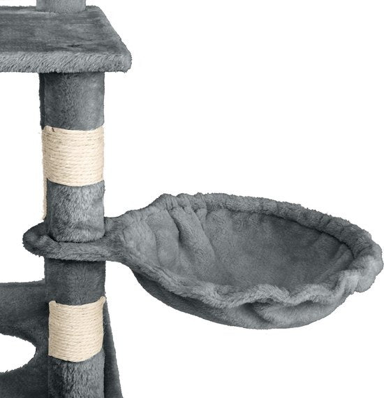 tectake Stokely Kratzbaum - Grau - 141 cm