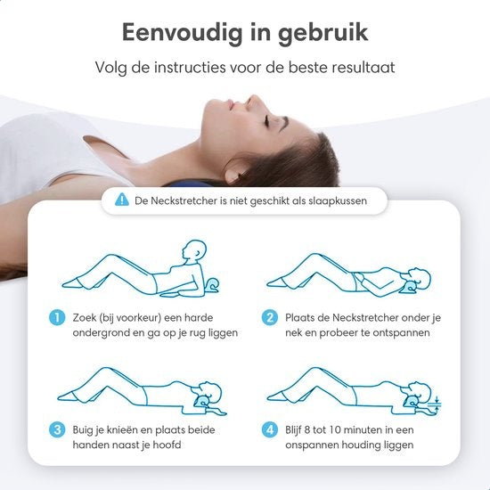 Lifeproducts Nackenstütze - Massagekissen - Nackenmassagegerät - Shiatsu-Massagekissen - Kissen für Nackenschmerzen - Nackenstütze - Blau