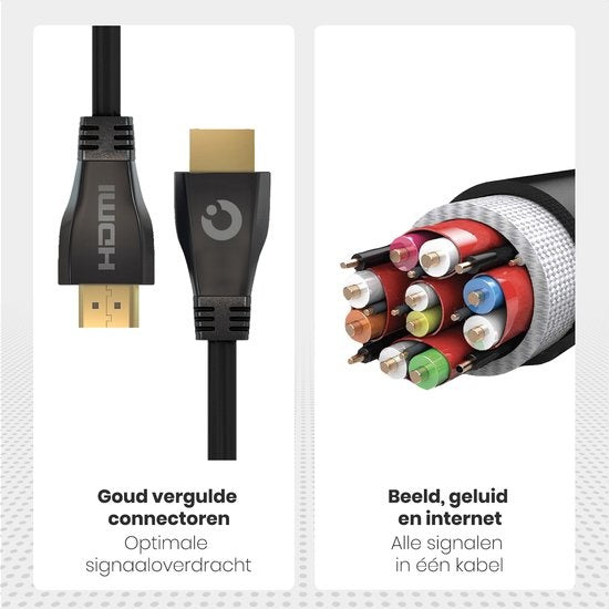 Auronic HDMI Ultra High Speed 2.1 Kabel - Ethernet - Stecker zu Stecker Kabel - Schwarz - 1,5 Meter