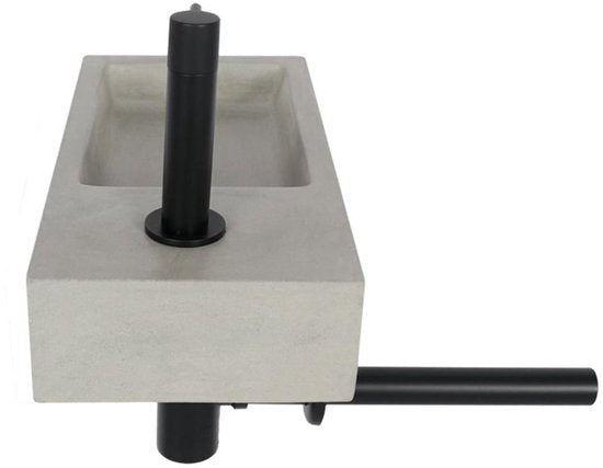DIFFERNZ JUKON SPRUDELBRUNNEN-SET 38,5 × 18,5 × 9 cm BETON HELLGRAU