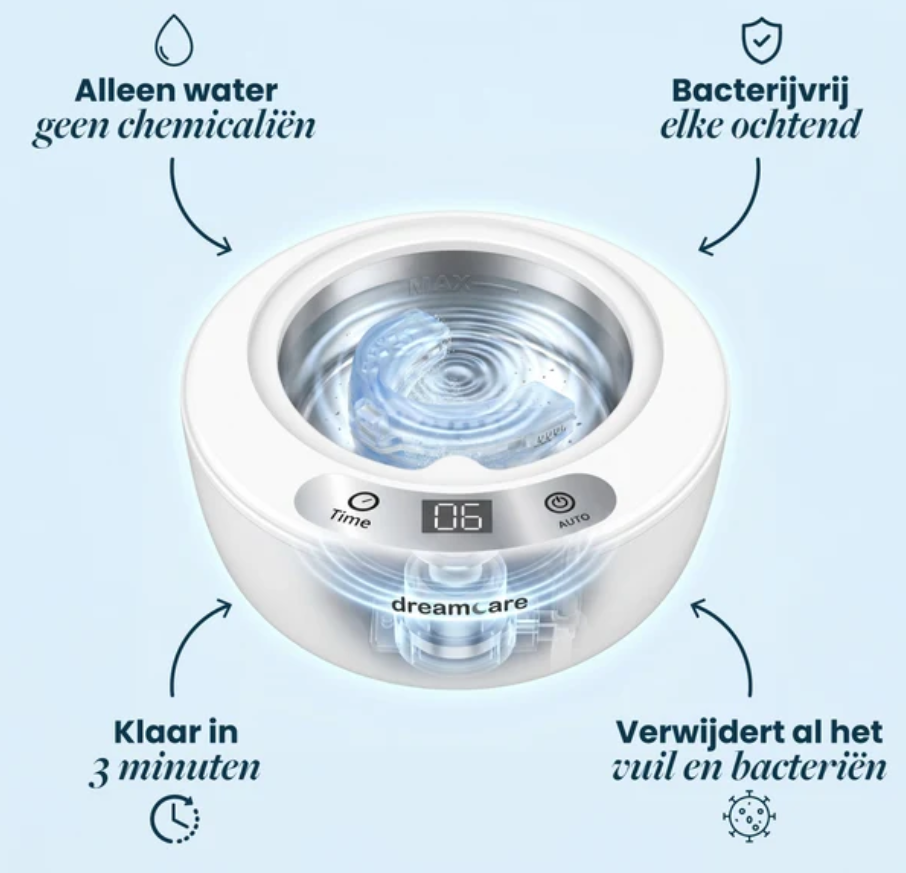 DreamCare UltraPod – Ultraschallreiniger – Weiß – 5 Zeitstufen, reinigt in 60 Sekunden